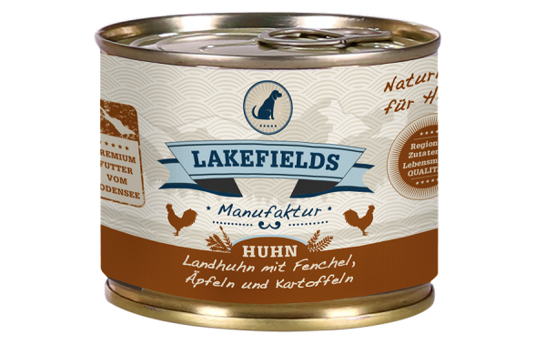 Lakefields Hund: Landhuhn mit Fenchel, Äpfeln und Kartoffeln