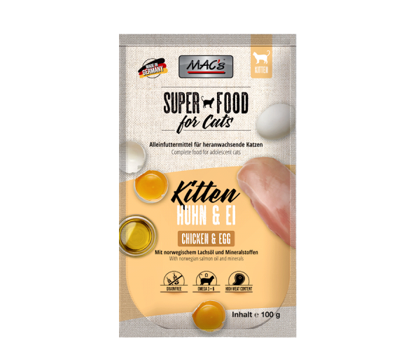 MAC&#039;s Superfood (Kitten): Huhn &amp; Ei