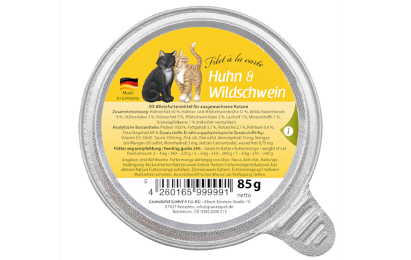 GranataPet Filet à la carte Wildschwein &amp; Huhn