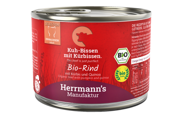 Herrmanns Bio Rind mit Kürbis &amp; Quinoa (Relaunch)