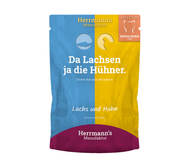 Herrmanns Lachs &amp; Huhn im Pouch (Relaunch)